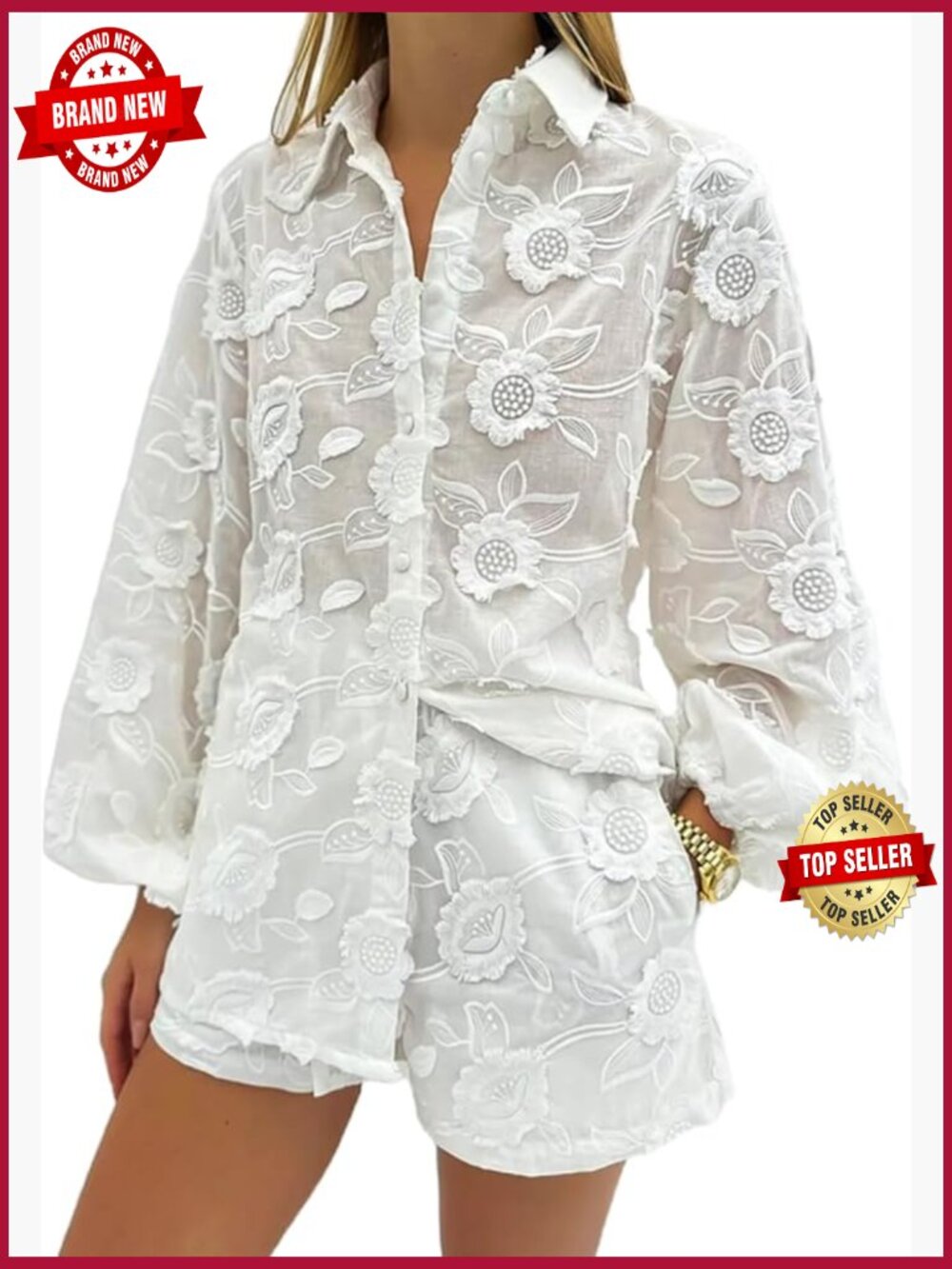 Lace 2 Piece Set Long Sleeve Jacket & Lace Up Shorts Going Out Outfit